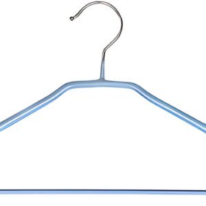 Peggy Perfect Cintre en métal avec barre, caoutchouté, gris