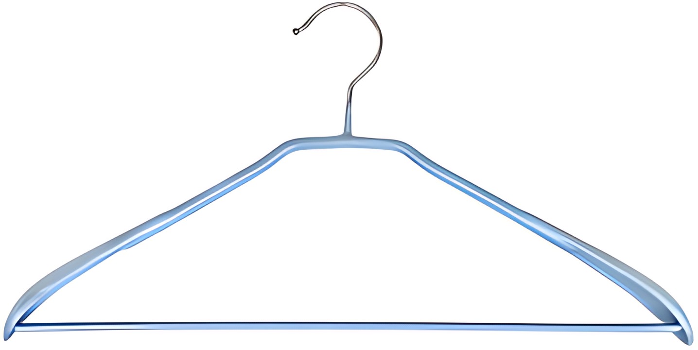 Peggy Perfect Cintre en métal avec barre, caoutchouté, gris