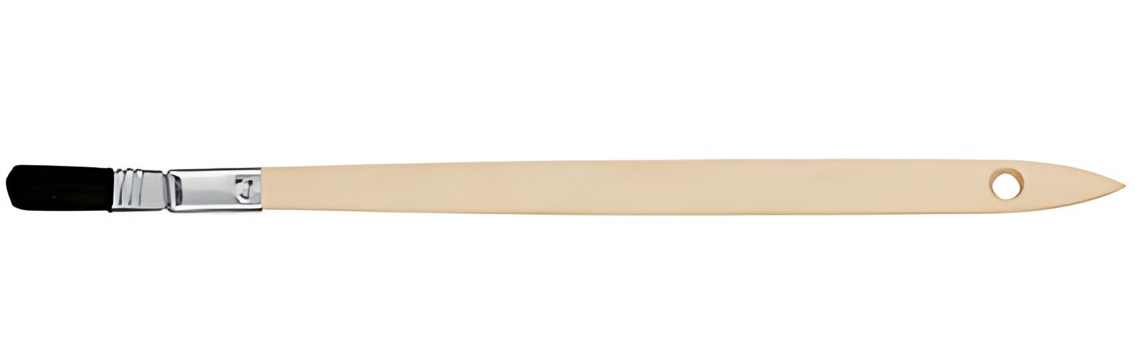 WESTEX Pinceau plat soie naturelle noire, 15 mm, courbé