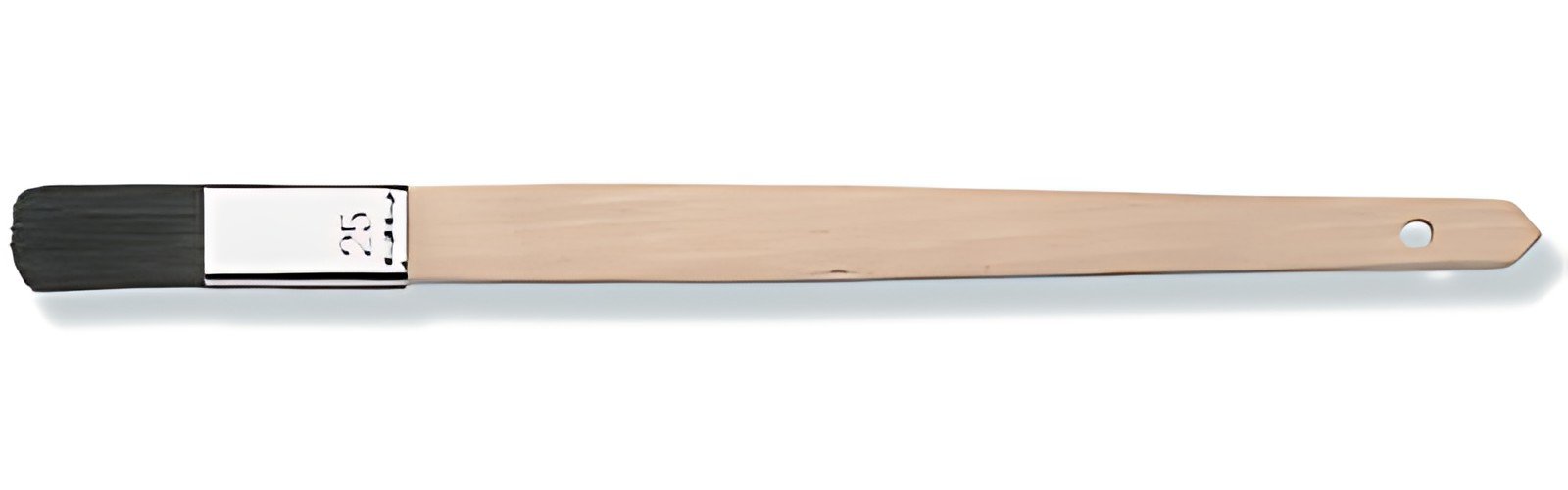 WESTEX Pinceau plat soie naturelle noire, 20 mm, droit