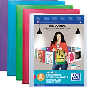 Oxford Protège-documents POLYVISION, 40 pochettes, assorti