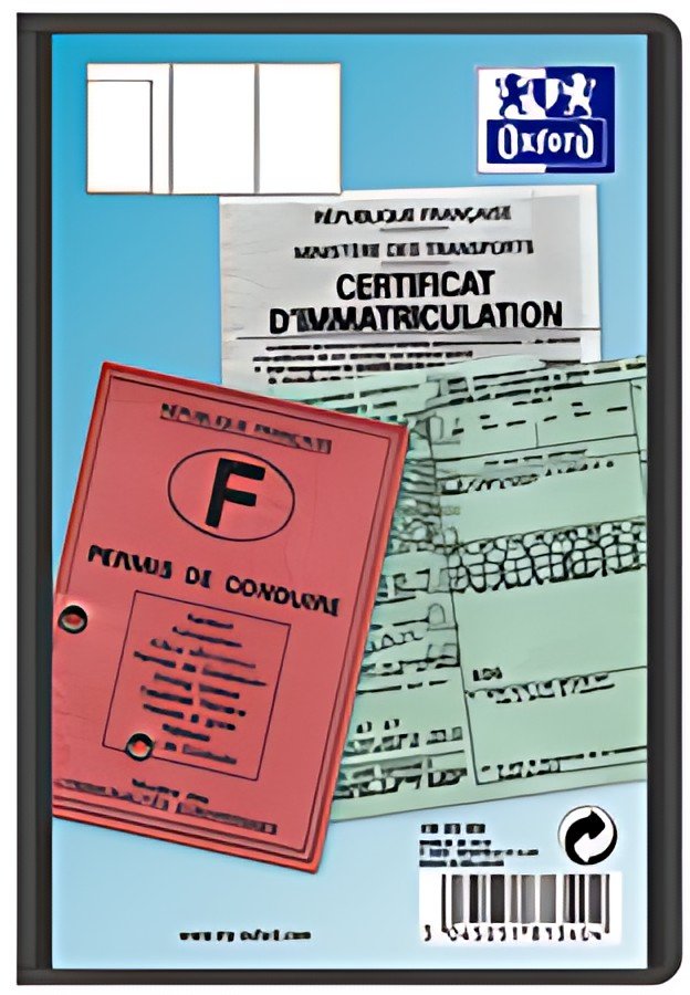 Oxford Etui de protection multipapiers voiture, 3 volets