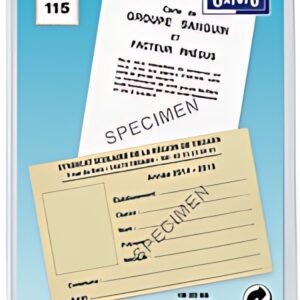 Oxford Etui de protection simple, PVC, 0,20 mm, 83 x 120 mm