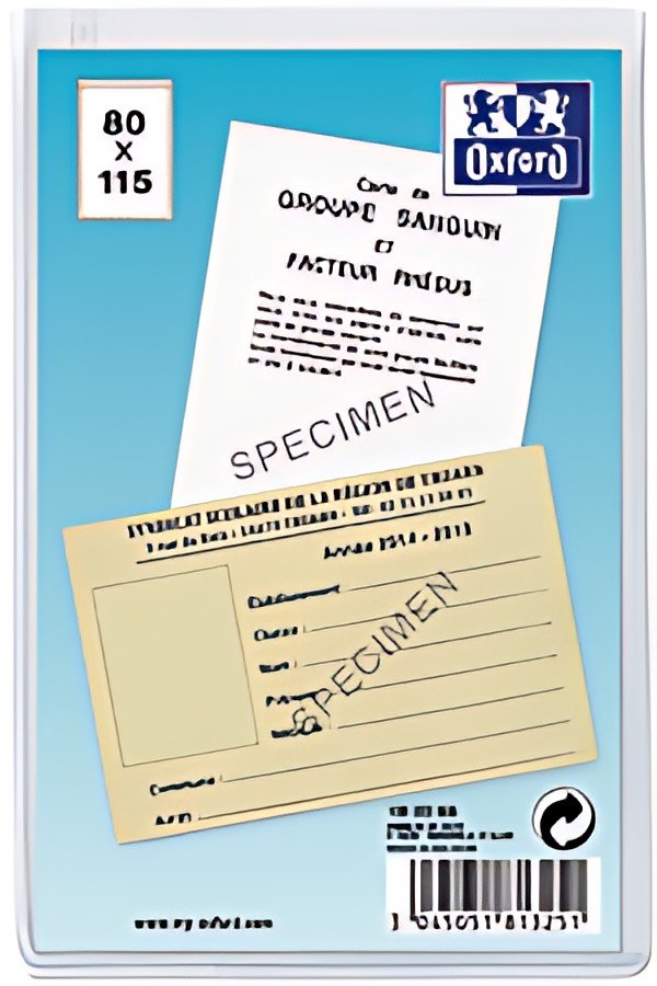 Oxford Etui de protection simple, PVC, 0,15 mm, 80 x 130 mm