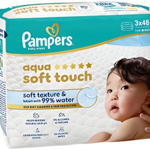 Pampers Lingette humide aqua soft touch, pack de 3