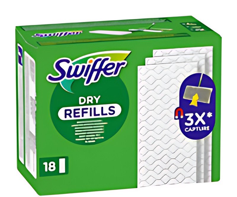 Swiffer Serpillère sèche, pack de recharge de 18