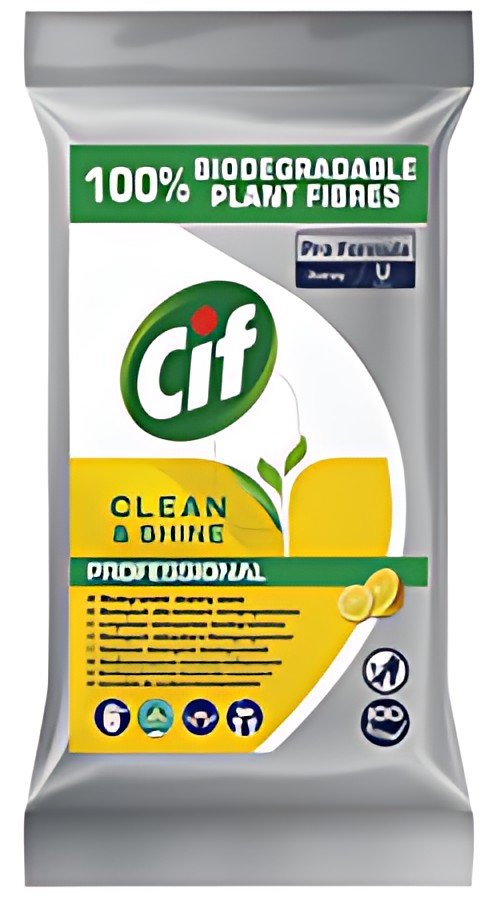 Cif Pro Formula Lingette "Clean & Shine", 100 pièces