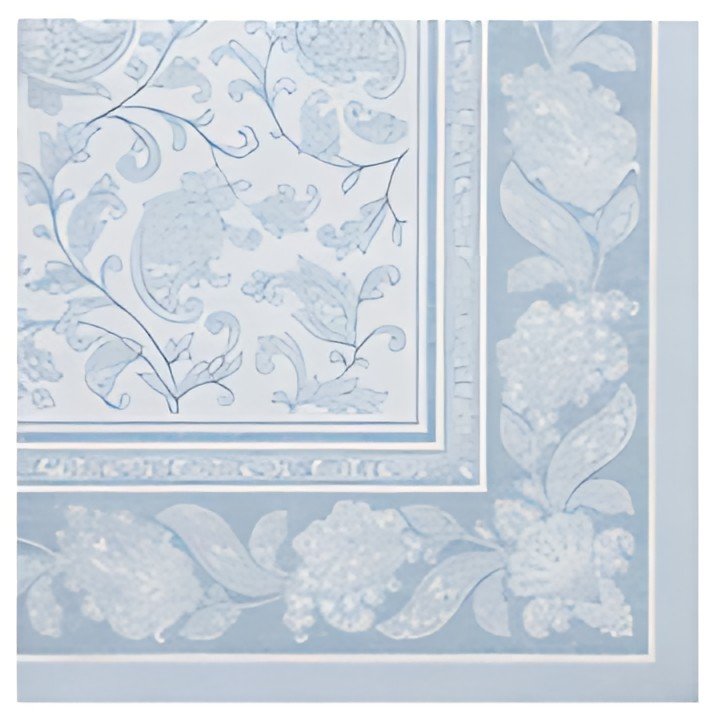 PAPSTAR Serviette "ROYAL Collection Ornaments" bleu arctique