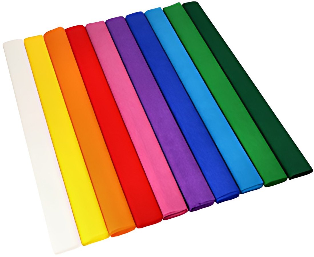 PAPSTAR Banderolle de papier crépon, 500 mm x 2,5 m, assorti