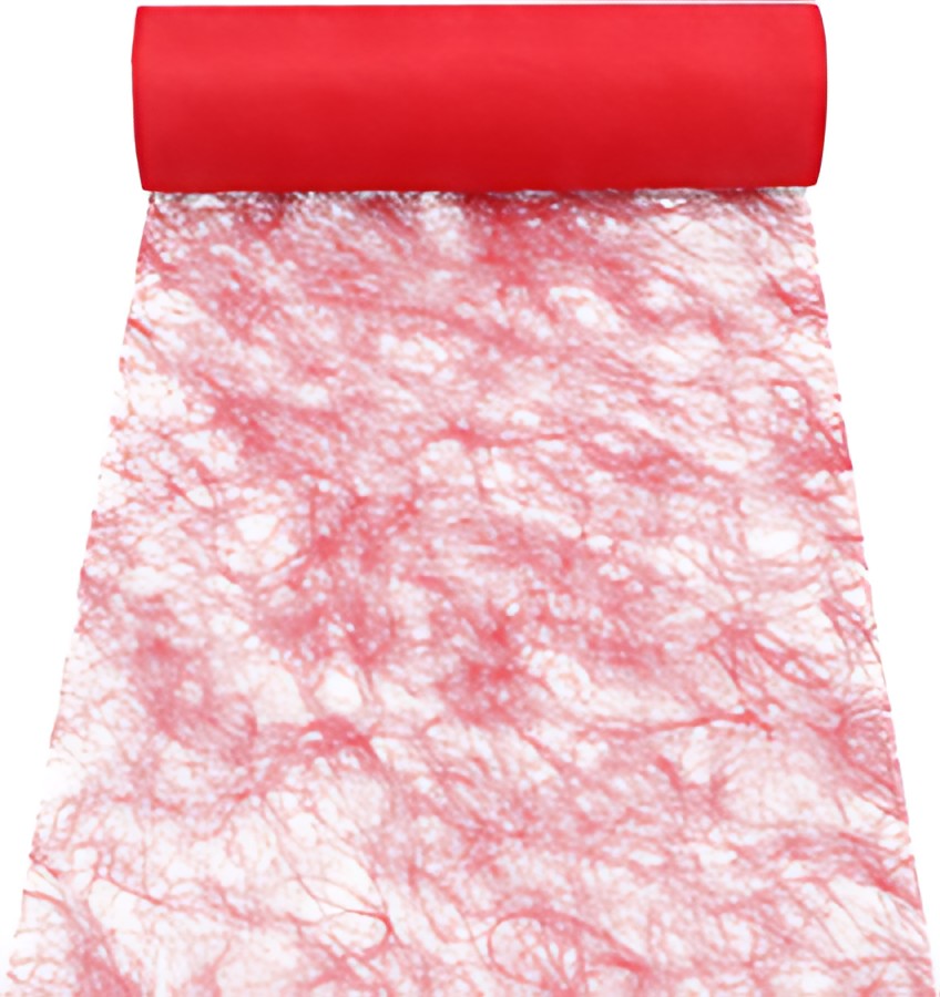 PAPSTAR Chemin de table / ruban décoratif "Sizoflor", rouge