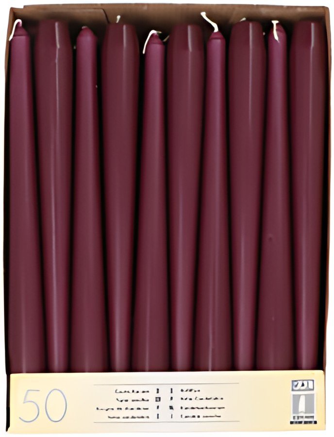 STARPAK Bougie de chandelier, 22 mm, pack de 50, violet