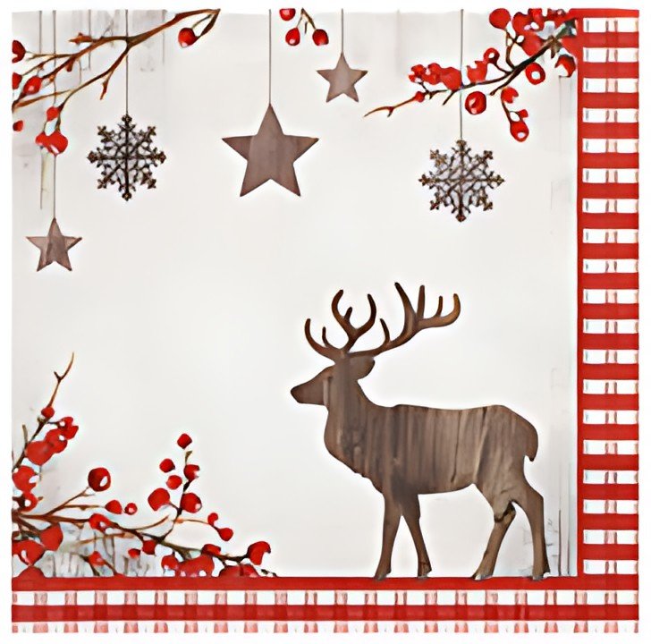 PAPSTAR Serviette à motif de Noël "X-mas Deer"