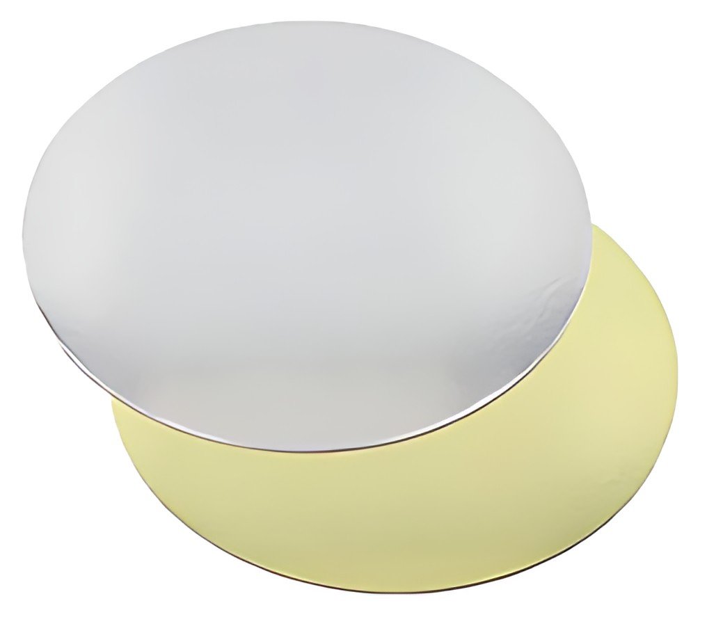 STARPAK Plat à gâteau rond, diamètre: 300 mm, or/argent