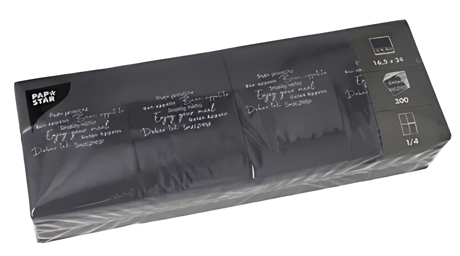PAPSTAR Serviette pour snack "DAILY Collection", noir