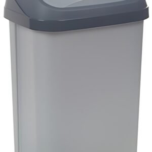 keeeper Poubelle "swantje", 10 litres, argent / graphite