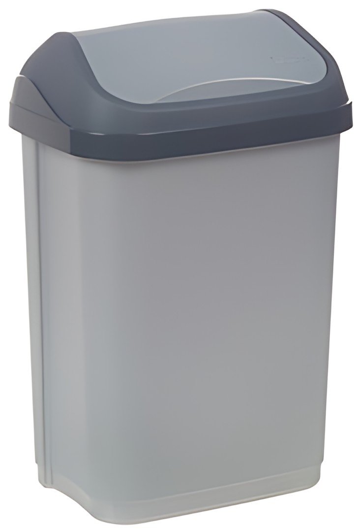 keeeper Poubelle "swantje", 10 litres, argent / graphite