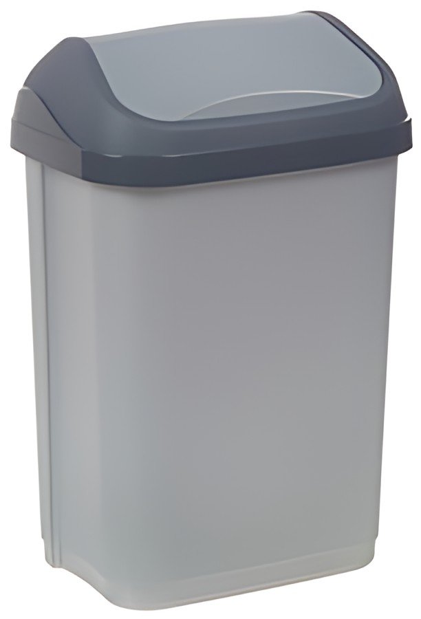 keeeper Poubelle "swantje", 25 litres, argent / graphite