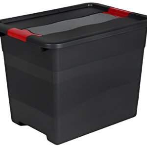 keeeper Boîte de rangement "eckhart", 24 L, graphite/rouge