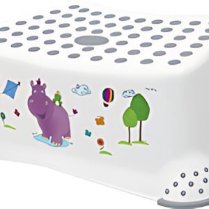 keeeper Marchepied "tomek hippo", avec impression, blanc
