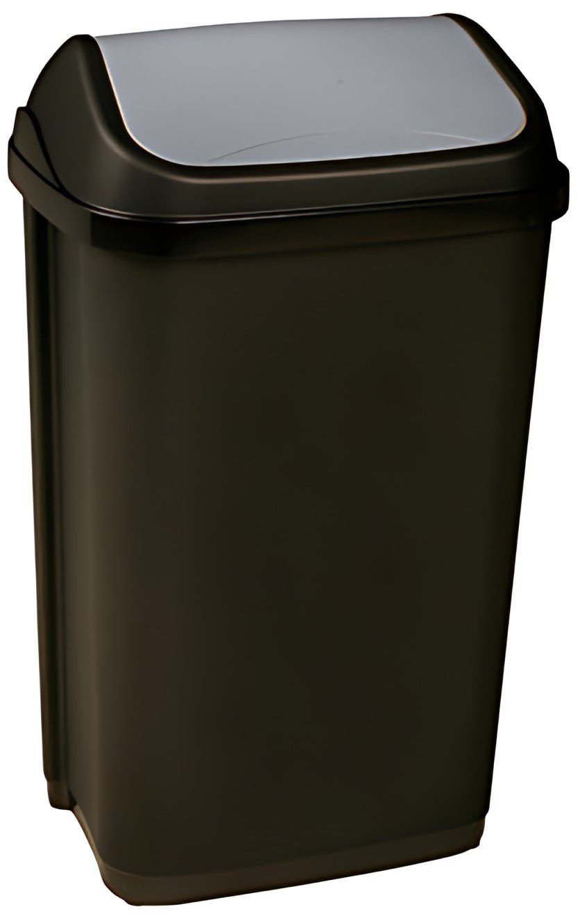 keeeper Poubelle "swantje", 50 litres, argent / anthracite