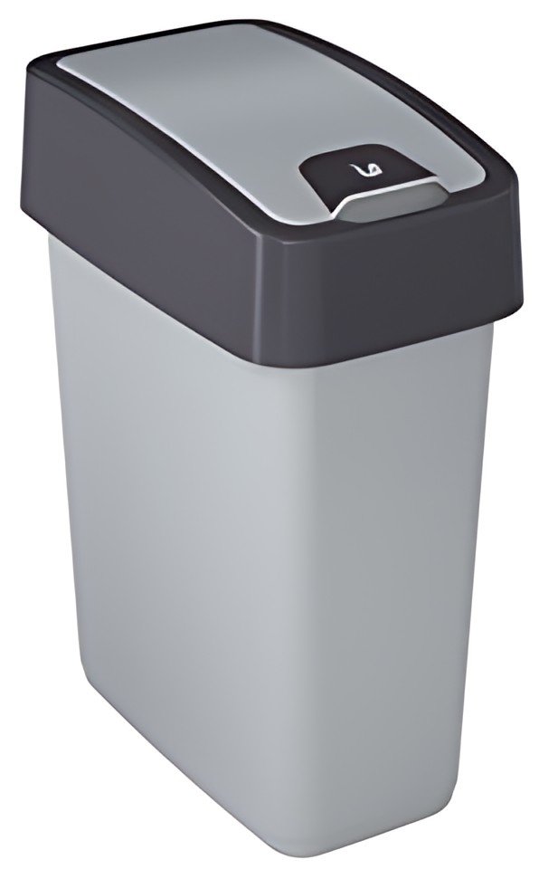 keeeper Poubelle "magne", 10 litres, argent / anthracite