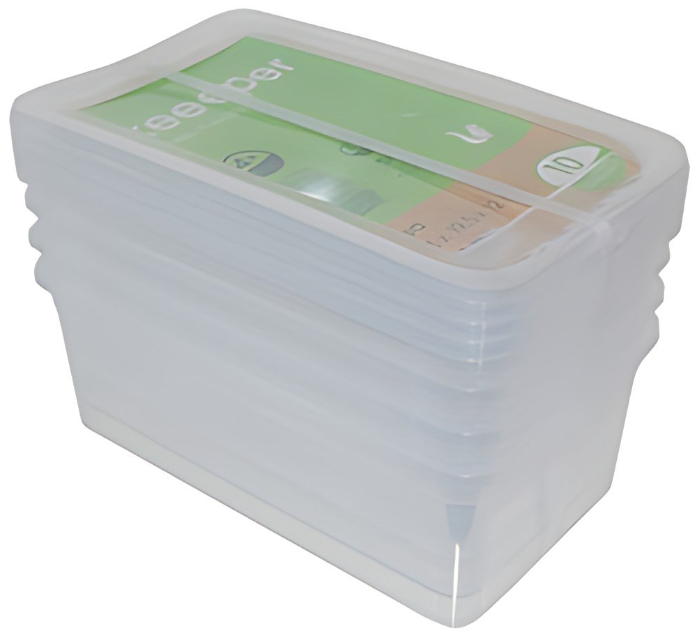 keeeper Set de rangement "bea", 3x 18 litres, PP, couvercle