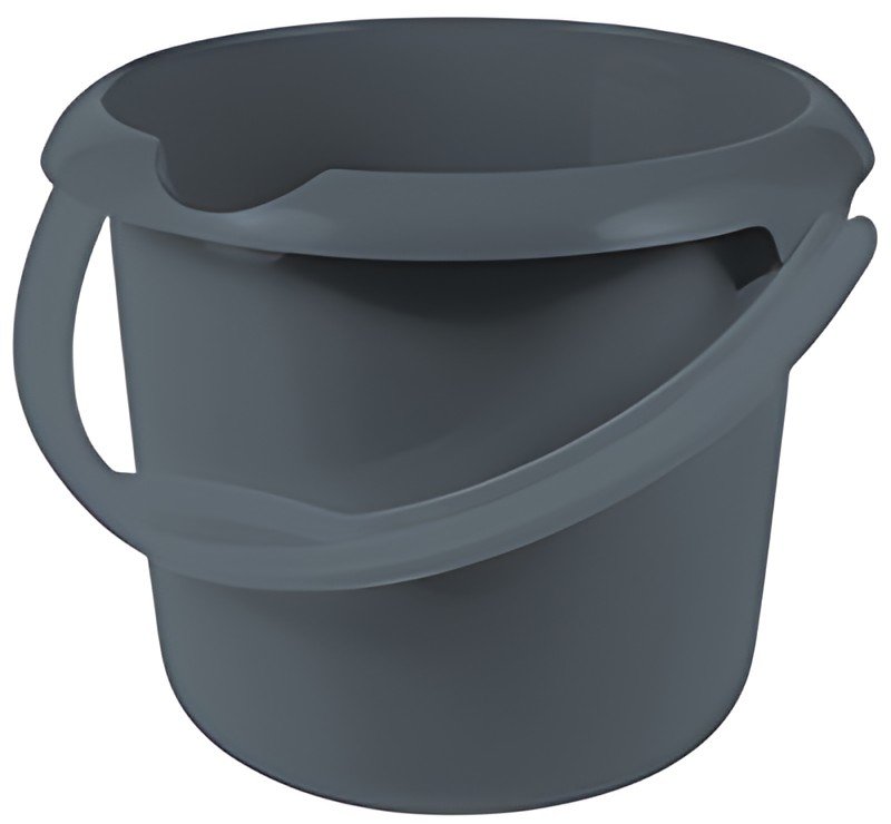 keeeper Seau "mika eco", rond, 5 litres, gris