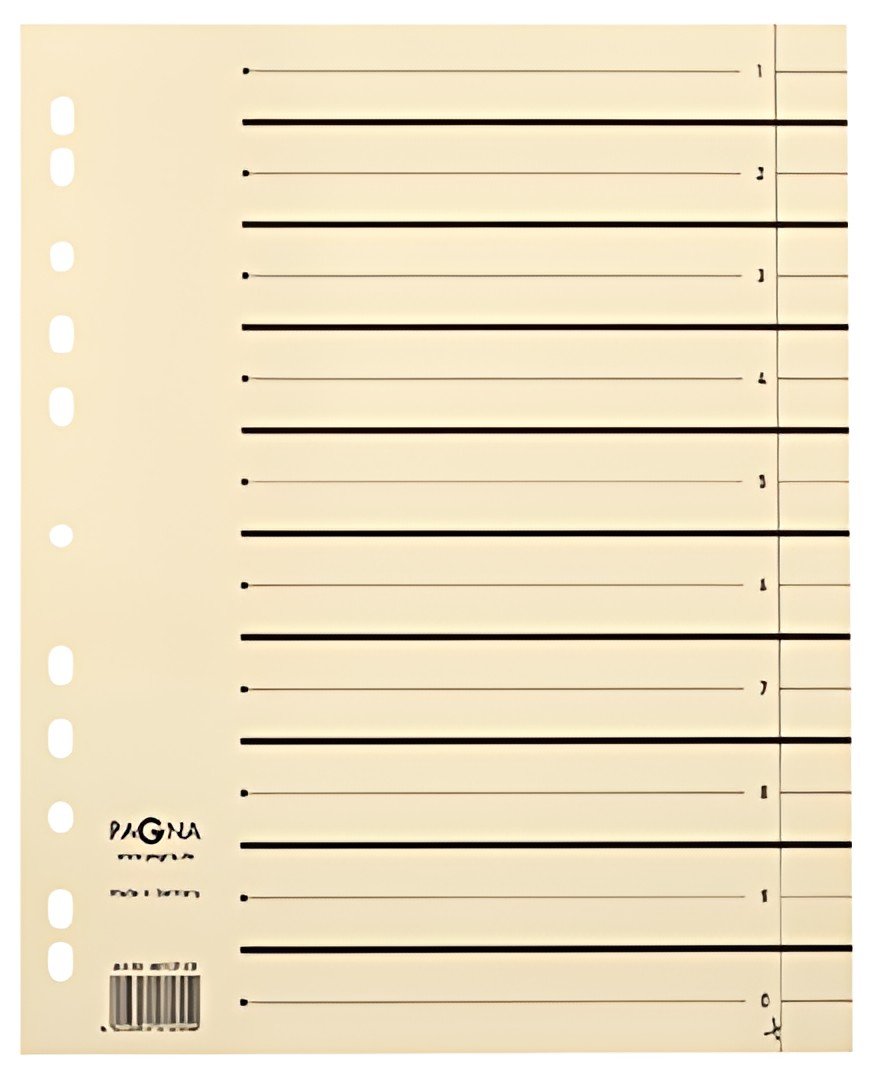 herlitz Intercalaires, A4, carton kraft, beige
