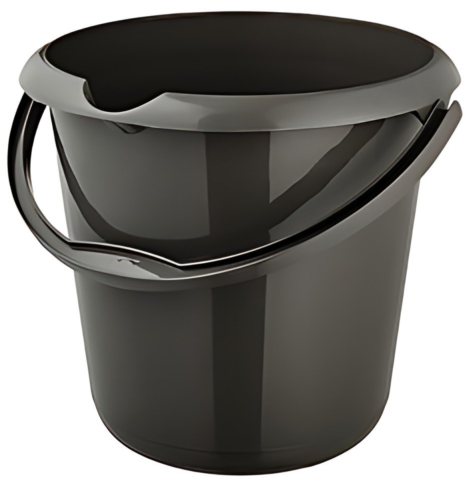 keeeper Seau "mika eco", rond, 10 litres, graphite