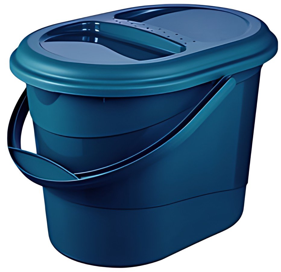 keeeper Seau à déchets bio "elsa eco", 13 litres, eco-blue