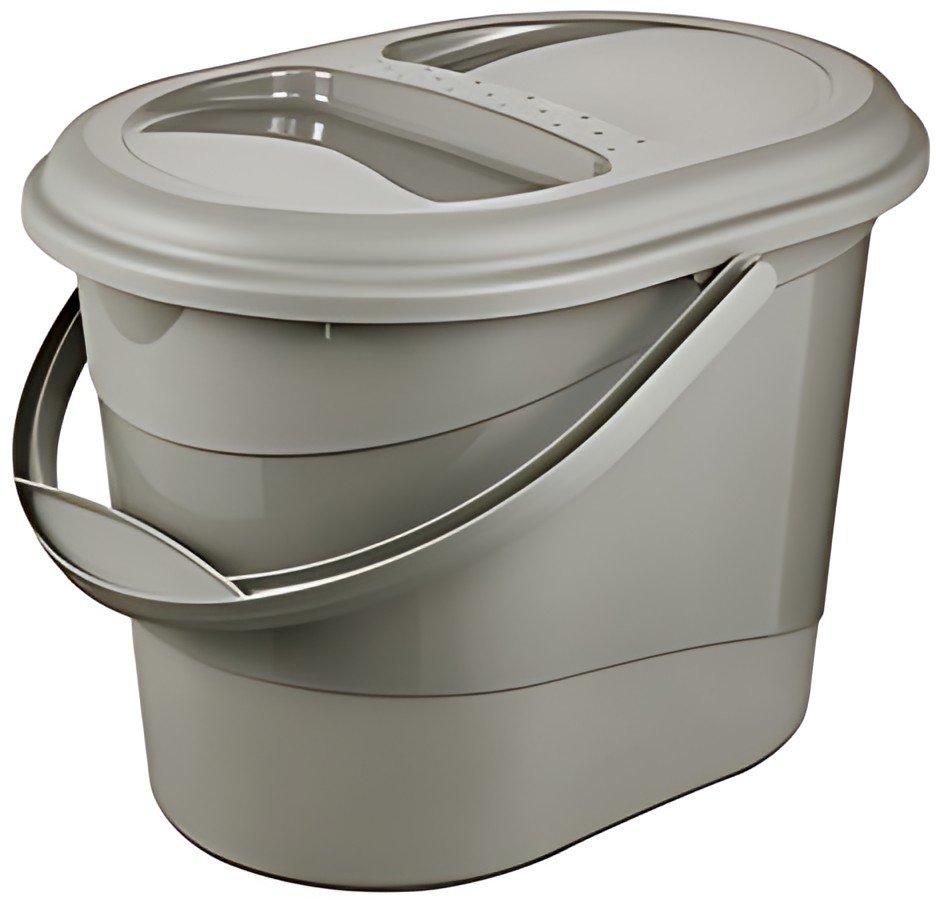 keeeper Seau à déchets bio "elsa eco", 13 litres, stone grey