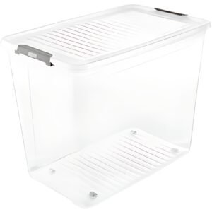 keeeper Boîte de rangement "leo", 74 litres, transparent