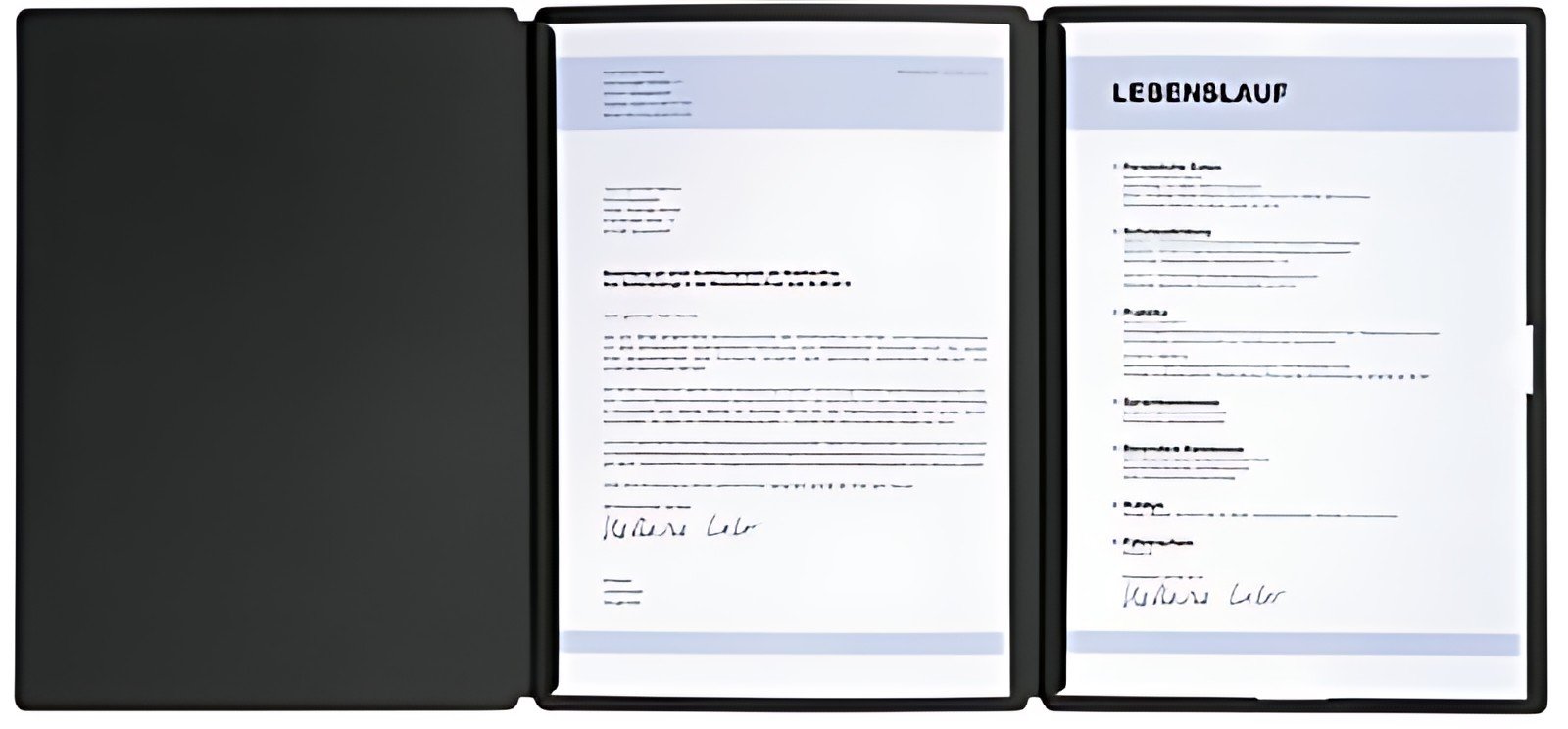 Dossier de candidature PAGNA "Spirit", DIN A4, en carton, noir
