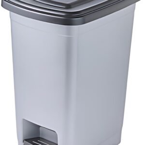 keeeper Poubelle à pédale "olaf", 40 L, PP, light silver