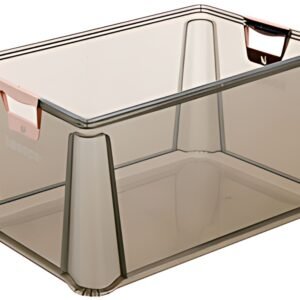 keeeper Boîte de rangement "luis", 64 L, gris translucide