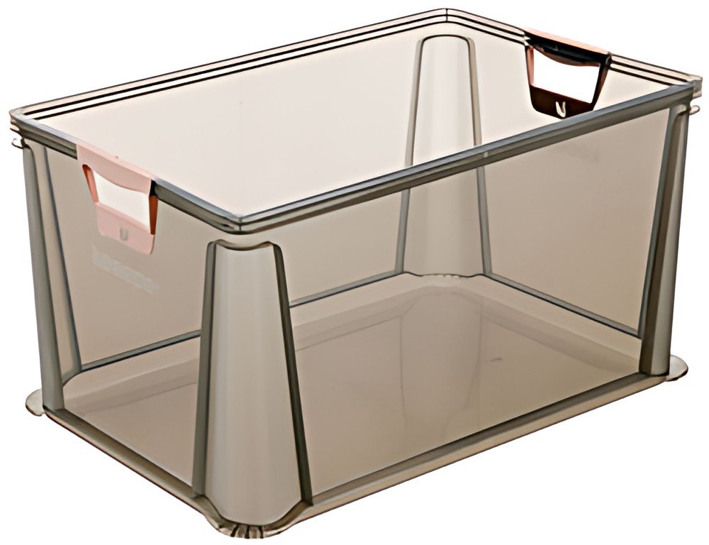 keeeper Boîte de rangement "luis", 64 L, gris translucide