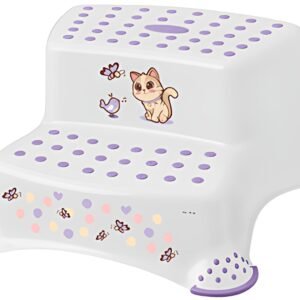 keeeper kids Marchepied "igor cats", 2 niveaux, blanc