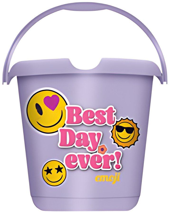 keeeper Seau à motif "ilvie emoji best day", rond, 10 litres