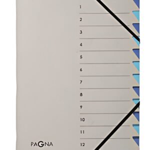 PAGNA Trieur "Easy Grey", A4, 12 compartiments, gris / bleu