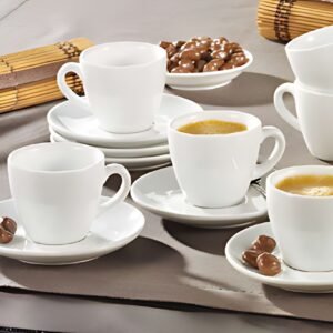 Esmeyer Tasse espresso "Bistro", set de 6, blanc