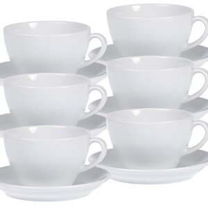 Esmeyer Tasse à café "Bistro", set de 6, blanc