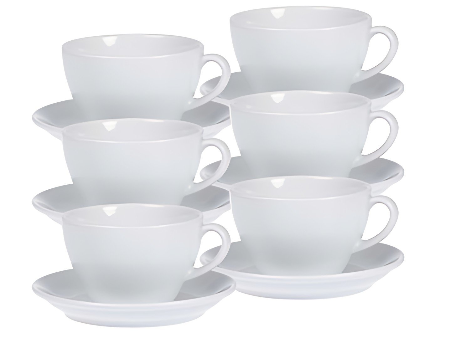 Esmeyer Tasse à café "Bistro", set de 6, blanc