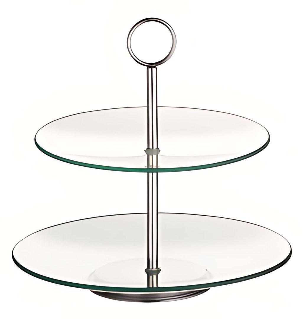 Esmeyer Présentoir à étages en verre "COOKIE", 2 étages