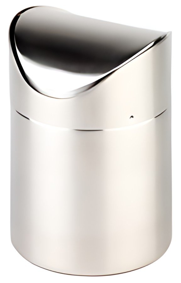 APS Poubelle de table SNAP, en acier inoxydable, poli mat