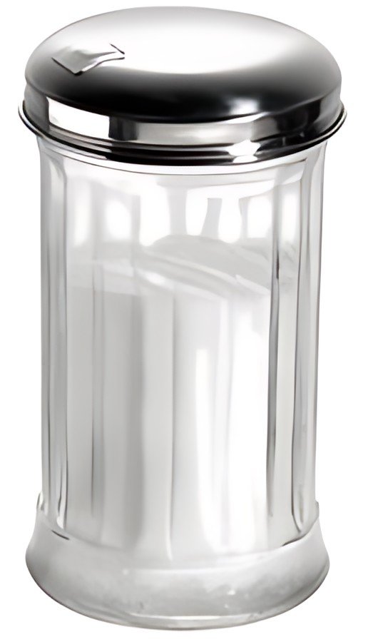 APS Sucrier, avec clapet de dosage, acier inoxydable/verre