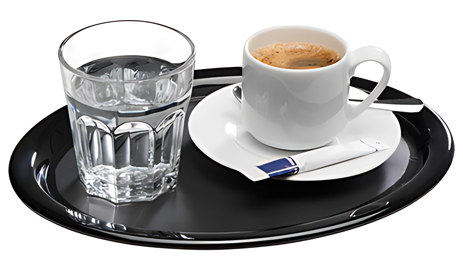 APS Plateau de service KAFFEEHAUS, ovale, en mélamine noir