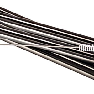 APS Paille en acier inoxydable, longueur : 215 mm, noir