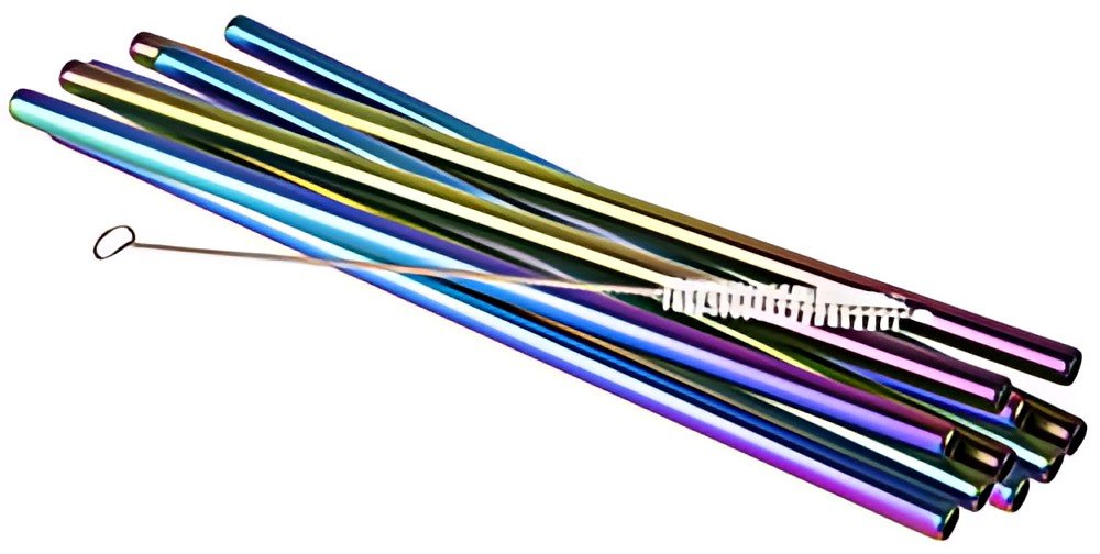 APS Paille en acier inoxydable, longueur: 215 mm, métallique