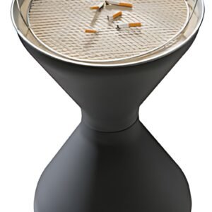 APS Cendrier sur pied DIABOLO, noir mat