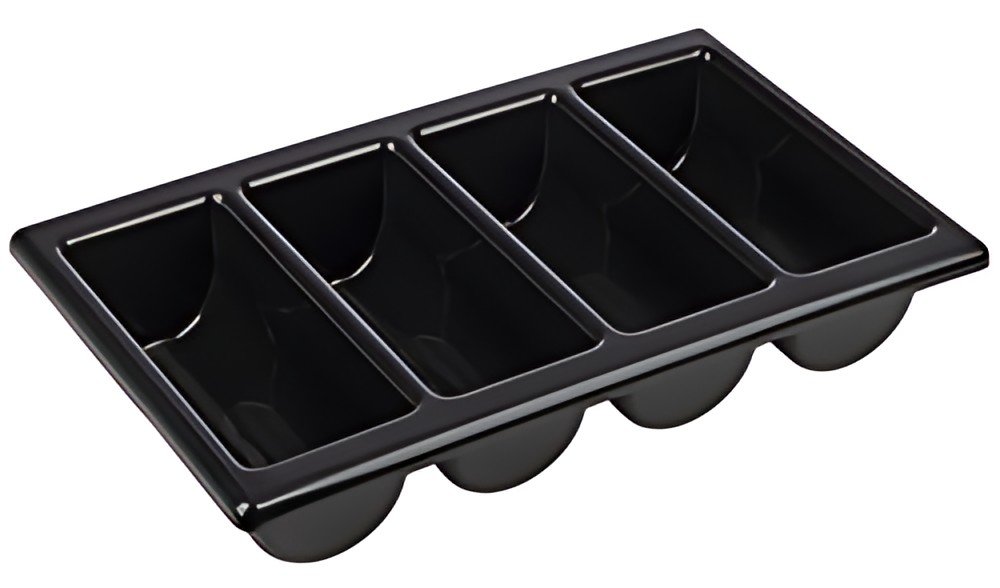 APS Range-couverts GN 1/1, à 4 compartiments, gris